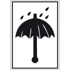 gws257528 - Упаковочные этикетки "Беречь от влаги", 74*105 мм, B-7541(ламинированный полиэстер), 1 шт"