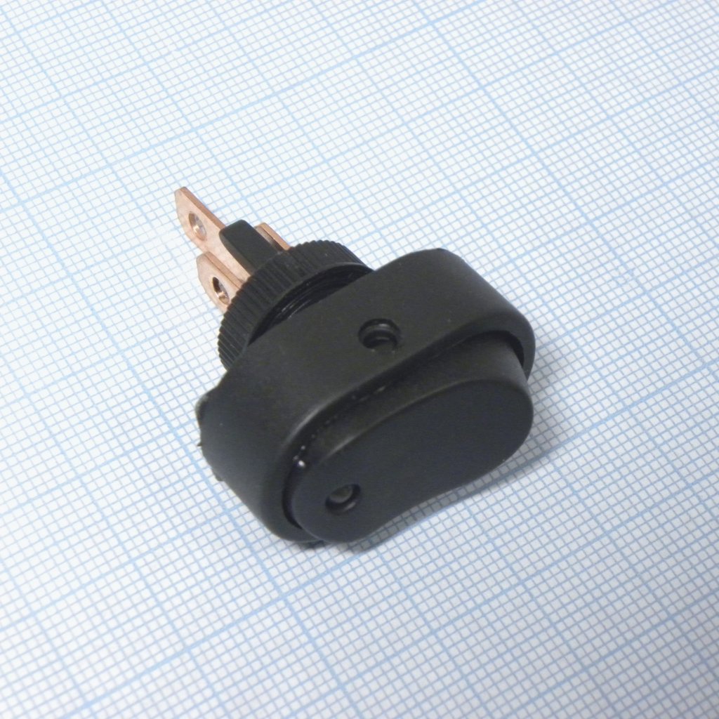 DS ASW-20D зеленый ON-OFF - клавишный выключатель со светодиодной зеленой подсветкой 12V