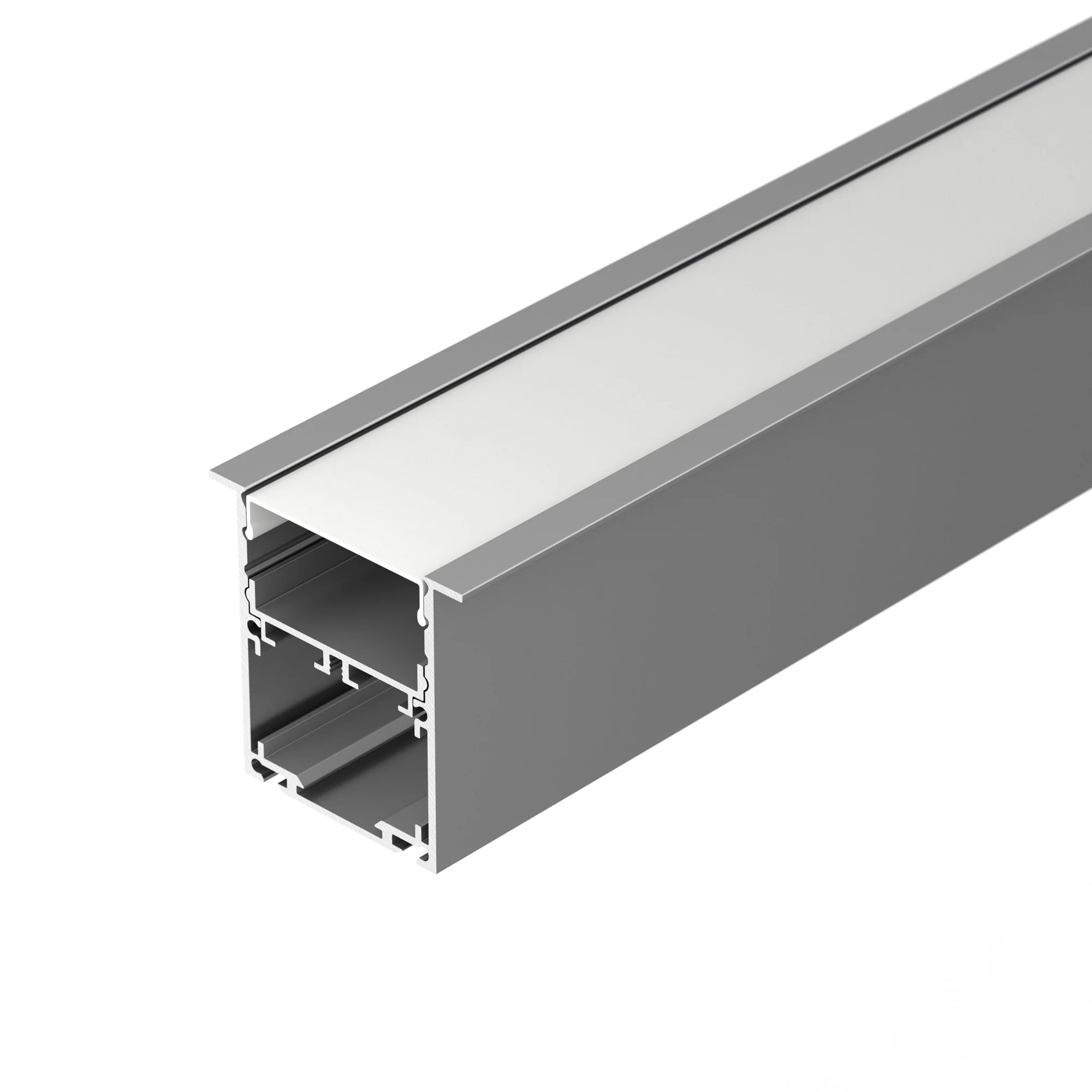 Профиль SL-LINIA52-3L-F-2000 ANOD 044682 - Встраиваемый алюминиевый анодированный профиль для светодиодных лент и линеек. Габаритные размеры (LхWхH): 2000x51,6x50,5 мм. Ширина площадки для ленты 33мм. Отсек для БП 31,5х20,8 мм. Возможность установки экран