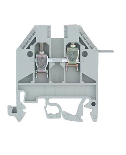 Клемма WK 4/U F1 - Проходная клемма, тип фиксации провода: винтовой, номинальное сечение: 4 мм кв., 32A, 400V, ширина: 6 мм, цвет: серый, тип монтажа: DIN 35