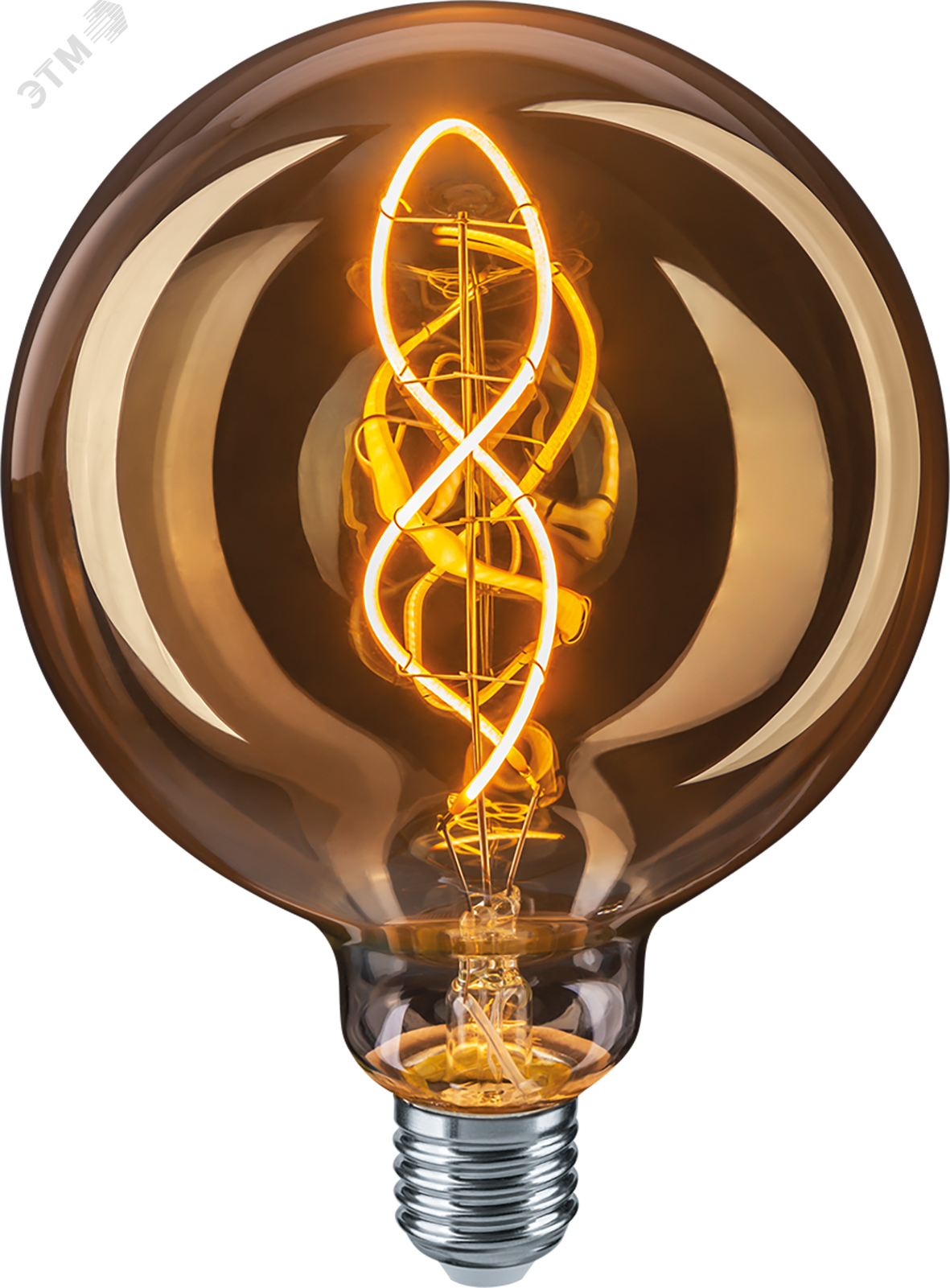 Лампа светодиодная LED 4вт E27 теплый G125 ретро FILAMENT 23013