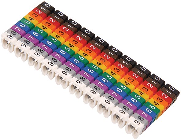 Маркер каб. МКН комплект цифр "0-9" 1.5кв.мм (уп.150шт) UMK01-02-09