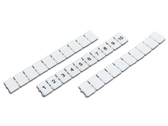 Маркировка  ZB10 - Маркировочные шильдики для клемм производителя UTL, сечением 10 мм кв., 10 шильдиков, цвет: белый