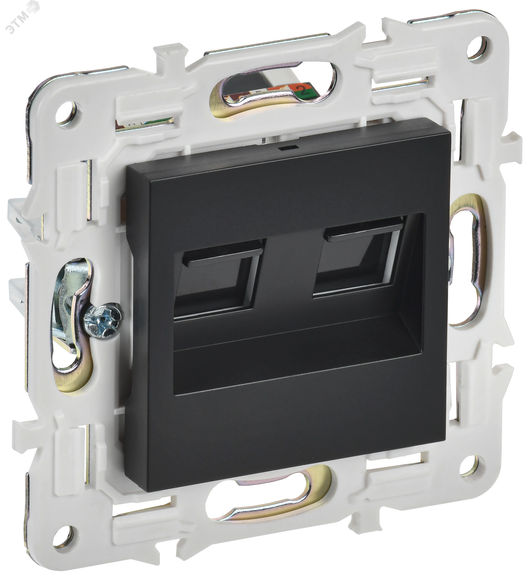 SKANDY Розетка компьютерная двойная RJ45 кат.6 SK-K04Bl черный IEK SK-K20-2-K02