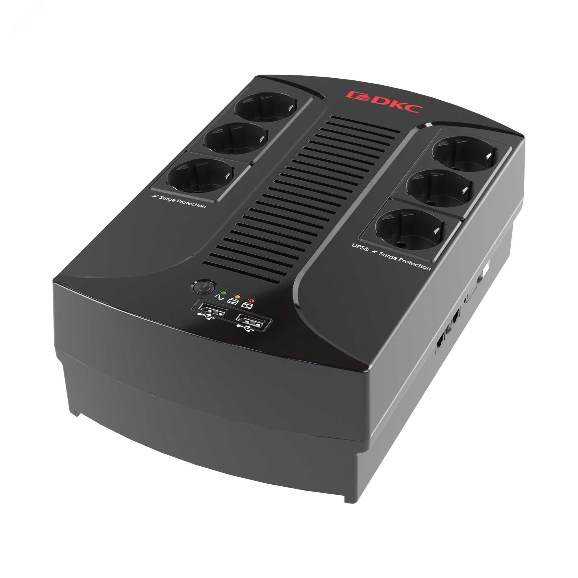 Источник бесперебойного питания ИБП Info PDU 800В.А Schuko (6) USB для зарядки (2) USB + RJ11 INFOPDU800