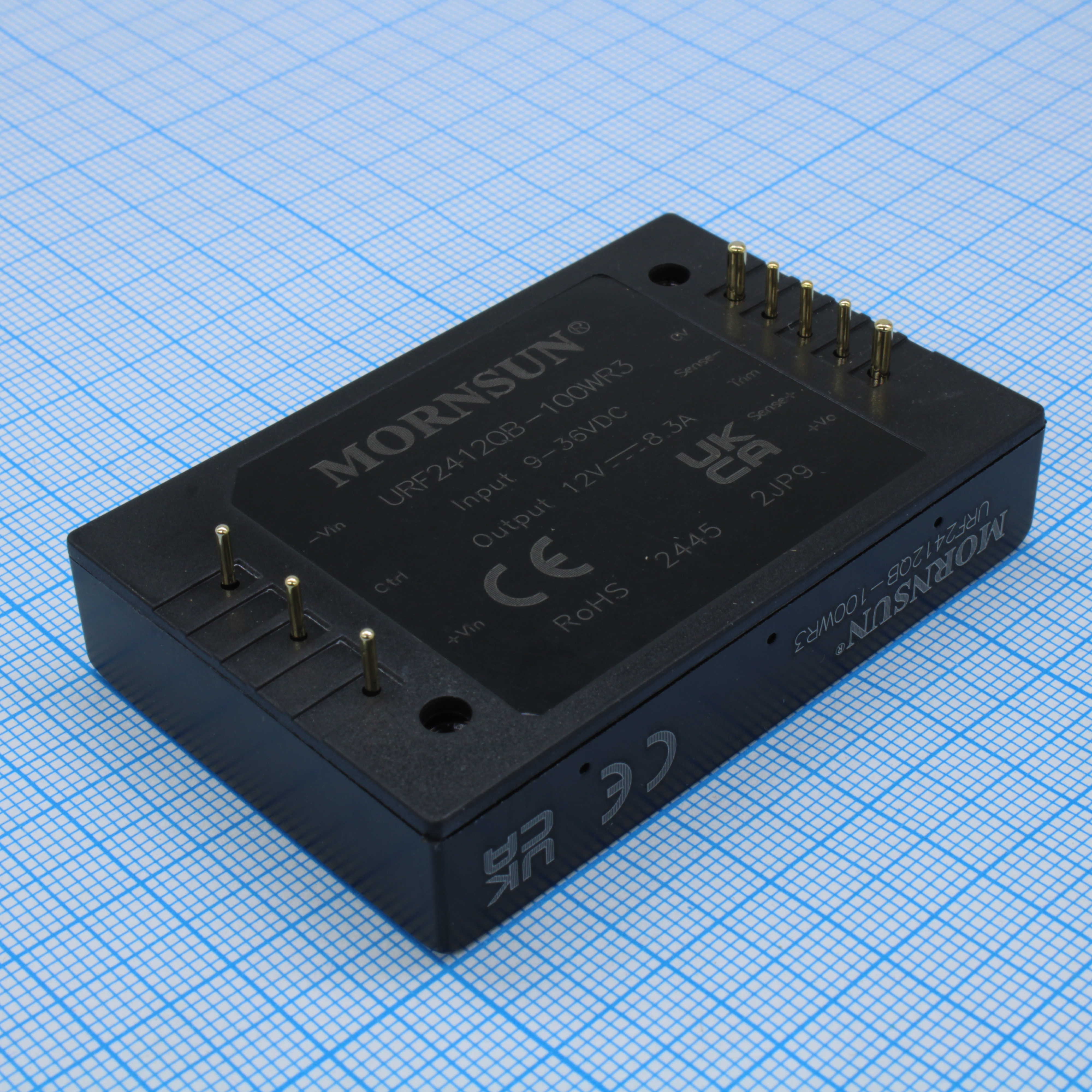 URF2412QB-100WR3 - Преобразователь DC/DC мощность, Вт: 100 вход 24(9-36)В выход 12В/8.3А изоляция: 2250В