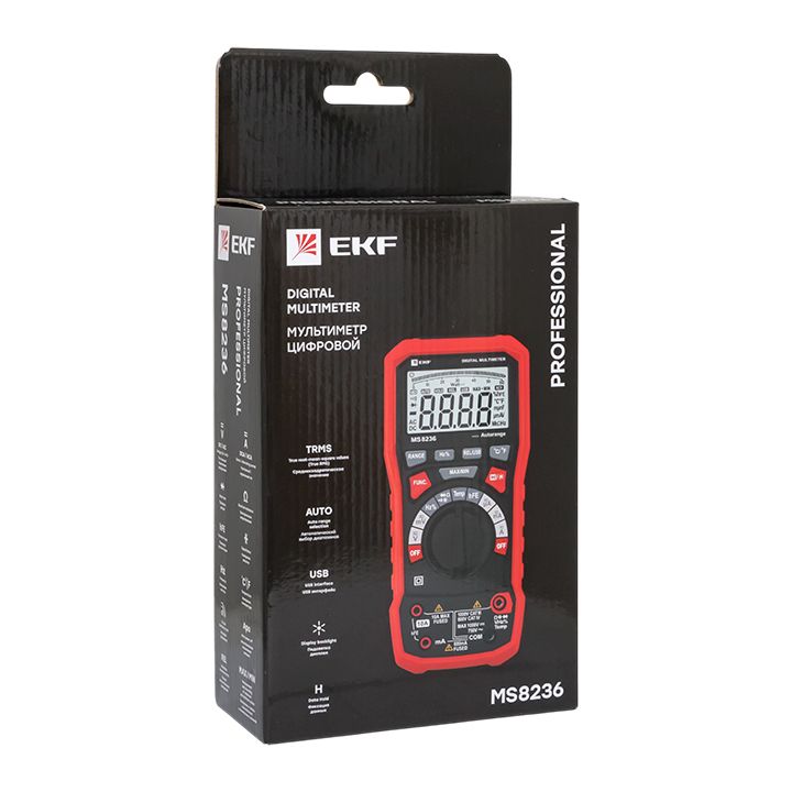 MS8236 Professional In-180701-pm8236 - Мультиметр цифровой, серия Professional, с автоматическим выбором режимов и пределов измерений