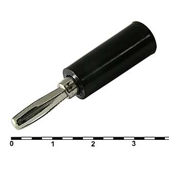 10-0073 A BLACK - Штекер приборный на кабель под пайку