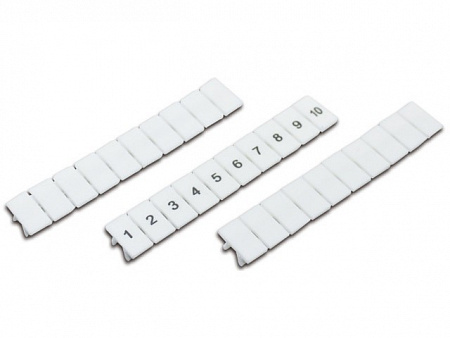 Маркировка  ZB6 - Маркировочные шильдики для клемм производителя UTL, сечением 4 мм кв., 10 шильдиков, цвет: белый