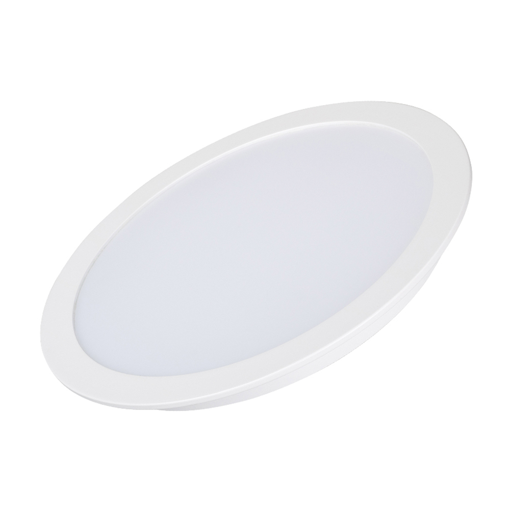 Светильник DL-BL225-24W White 021442 - Светодиодная панель 24Вт, корпус белый IP40, круглый. Цвет БЕЛЫЙ 6000K, св.поток 1920-2160лм, CRI(Ra)>80, угол 100°. Размер Ф225x26 мм, установка в отверстие 205 мм. Питание AC 180-240V, 24Вт, DC600mA 36...44V, драйв
