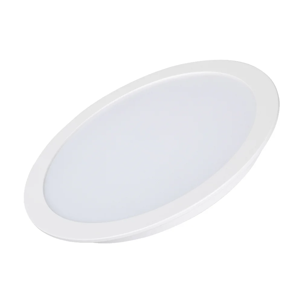 Светильник DL-BL225-24W White 021442 - Светодиодная панель 24Вт, корпус белый IP40, круглый. Цвет БЕЛЫЙ 6000K, св.поток 1920-2160лм, CRI(Ra)>80, угол 100°. Размер Ф225x26 мм, установка в отверстие 205 мм. Питание AC 180-240V, 24Вт, DC600mA 36...44V, драйв
