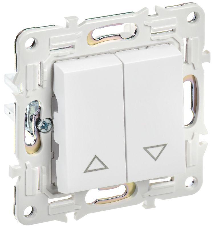 SKANDY Выключатель жалюзи 10А SK-V12W арктический белый IEK SK-V15-0-10-K01
