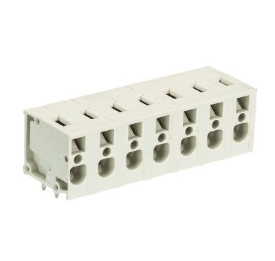 Клемма Wiecon 8358 / 7 TOP H OB - Клемма на печатную плату, подвод кабеля сбоку, 7 полюсов, шаг: 7,50 мм, пружинная фиксация провода, без маркировки, 300V, 16А, цвет: серый, серия 8358 TOP V/H