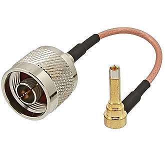 N-J3CY/ RG316/ C2-JW3Y-100MM - Разъем высокочастотный, кабельная сборка N штекер - C2 штекер, длина 10 см