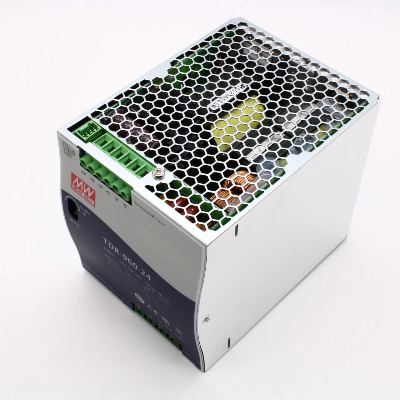 TDR-960-24 - AC-DC, 960Вт, ККМ, 3-х фазный, вход 340…550В AC, 47…63/480…780В DC, выход 24В/40A, рег. вых 24...28В,  изоляция 3000В AC, в кожухе на DIN-рейку 110х125.2х150мм, -30…+70°С