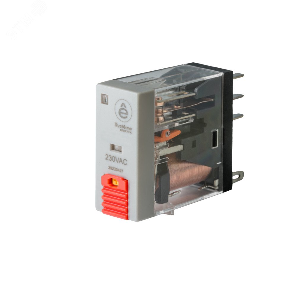 Реле 12A 1CO 230VAC тест кнопка LED SXG12P7