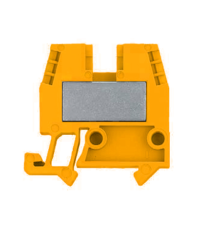 Клемма WKM 4/15 Orange - Проходная клемма, тип фиксации провода: винтовой, номинальное сечение: 4 мм кв., 32A, 500V, ширина: 6 мм, цвет: оранжевый, тип монтажа: DIN 15