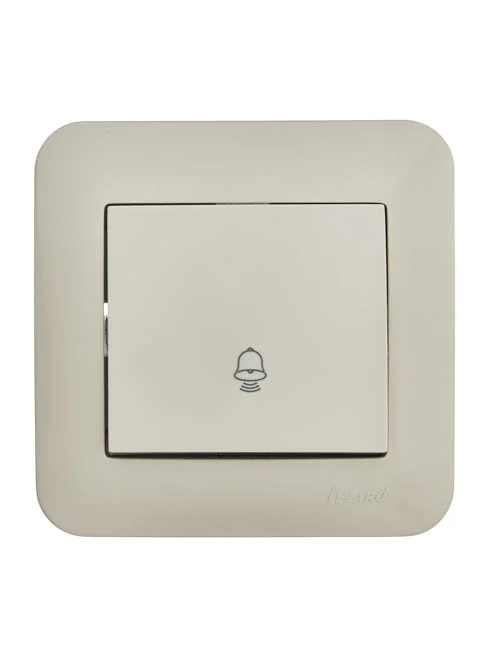 ASTI Кнопка звонка, 10 А, крем Lezard 7081-0303-103