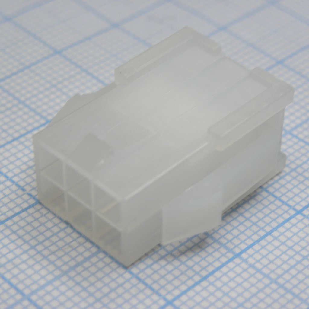 I-DS1073-02-PCT02X3 - Разъем питания (корпус) Mini-Fit, 6pin, вилка на кабель, шаг 4,2мм, требуются контакты T-DS1073-02-PC600