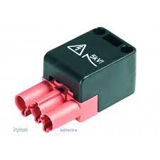 Разъем G0.000.0086.3 - Вилочный разъем на кабель диам. 7,8 - 10,3 мм, 3 полюса, винтовая фиксация, номинальные характеристики: 250V, 15A, цвет корпуса: черный, цвет контактной вставки: розовый, серия gesis GST18i3