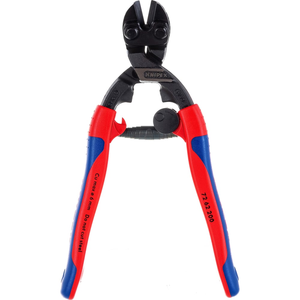 Мощные кусачки для резания близко к поверхности KN-7262200 - изогнутая под углом 20°головка с односторонней накладкой и расположением кромки для резания заподлицо, с пространством для захвата ручек, длина 200мм