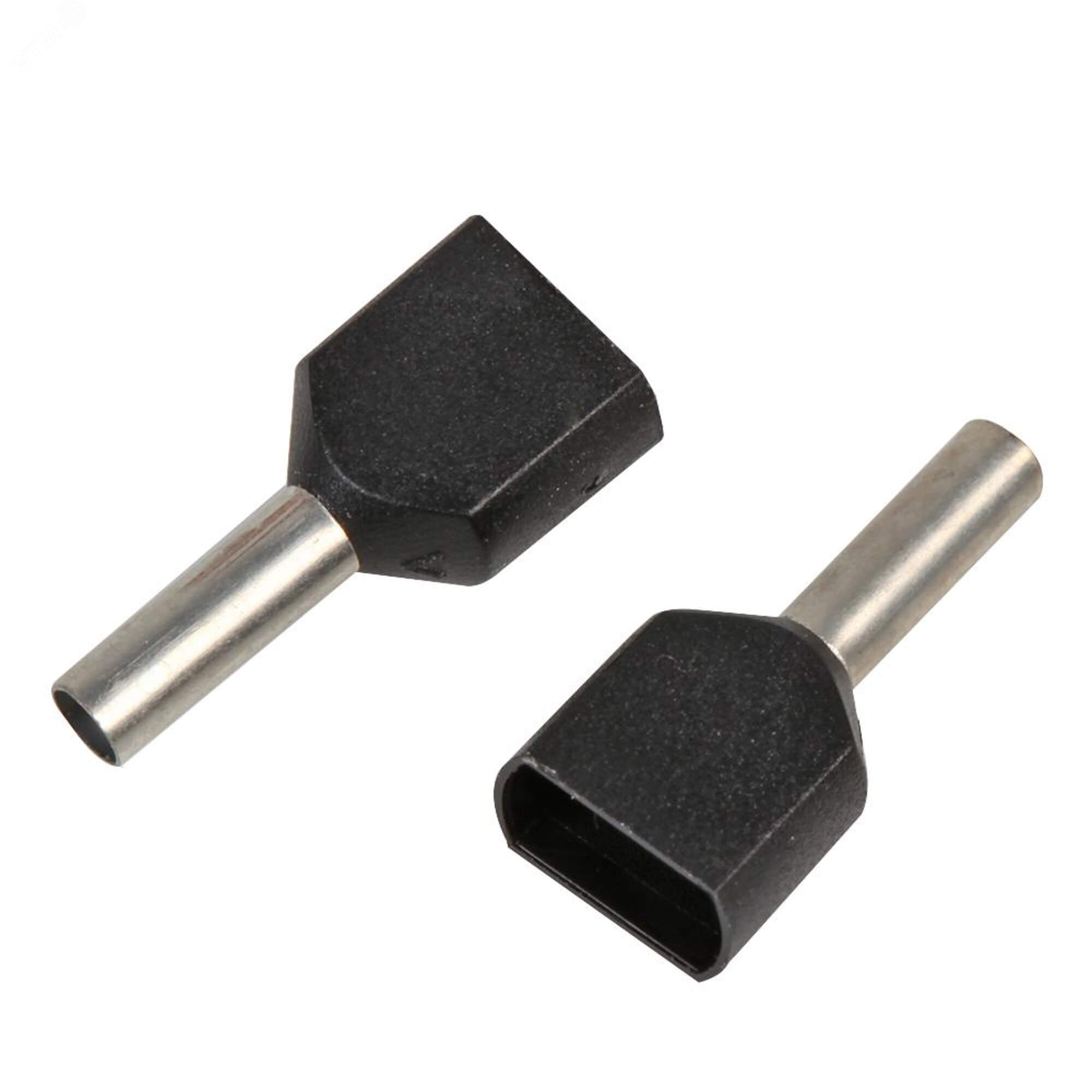 Наконечник-гильза двойная с изолир.фланцем 1,5 кв.мм черный (НШВИ2) IFD2-1.5-8BK