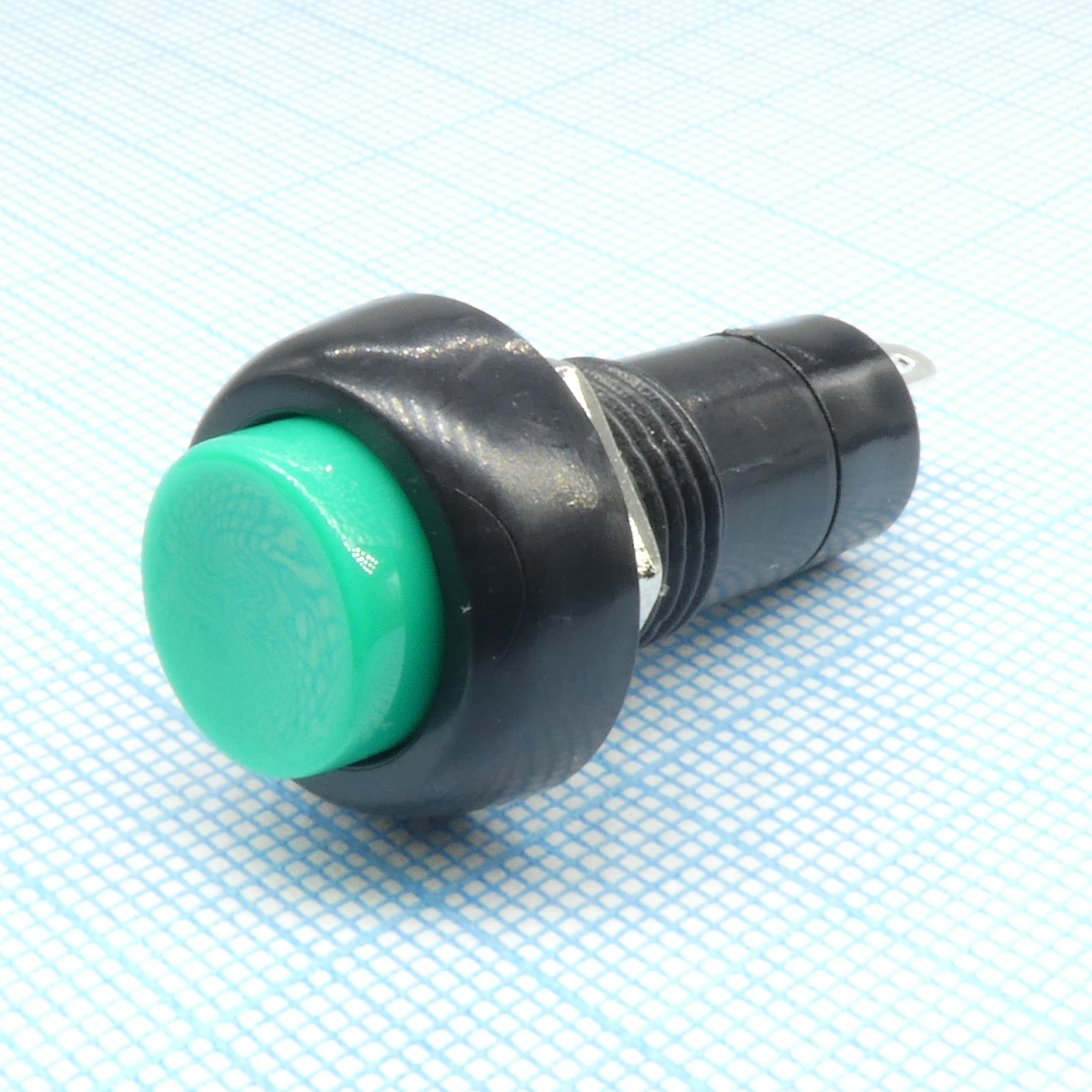 PB-10BGN1-G - Кнопка без фиксации 250В 1А зеленый (аналог SPA-101B4 PSW6D)
