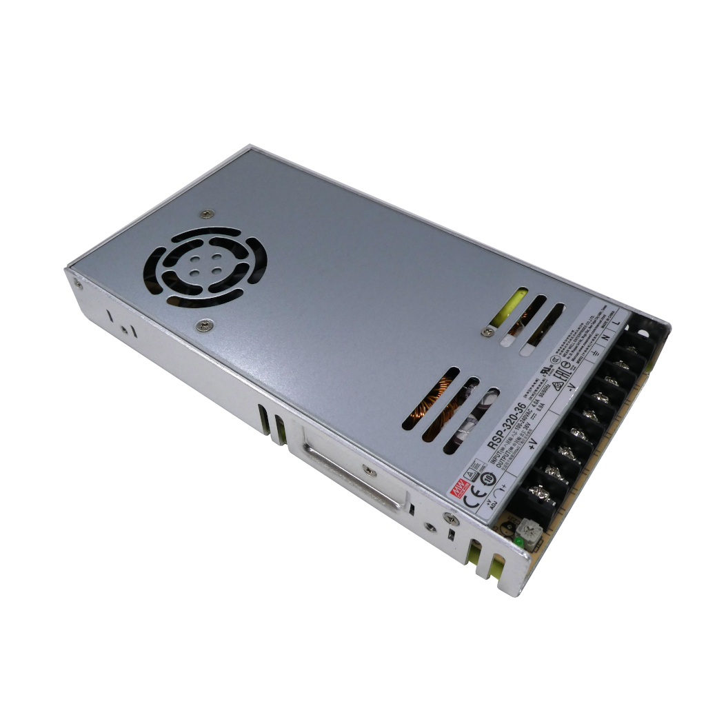 RSP-320-36 - AC-DC, 320.4Вт, ККМ, вход 88…264V AC, 47…63Гц /124…370В DC, выход 36В/8.9A, рег. вых 32.4…39.6В, изоляция 3000В AC, в корпусе 215х115х30мм, -30…+70°С