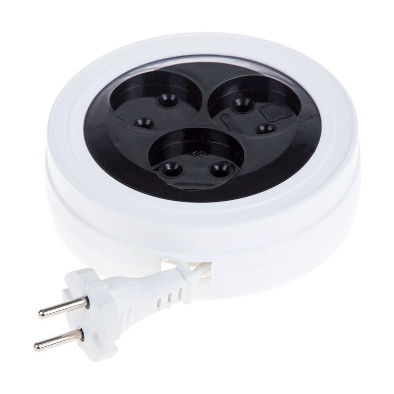 Удлинитель-рулетка 3х5м без заземл. 6А IP20 STANDARD ШВВП 2х0.75 бел. 11-7225