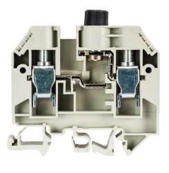 Клемма разъед. WK 10/SI /U 5x20 - Предохранительная клемма, тип фиксации провода: винтовой, номинальное сечение: 10 мм кв., 500V, ширина: 12 мм, цвет: серый, тип монтажа: DIN 35