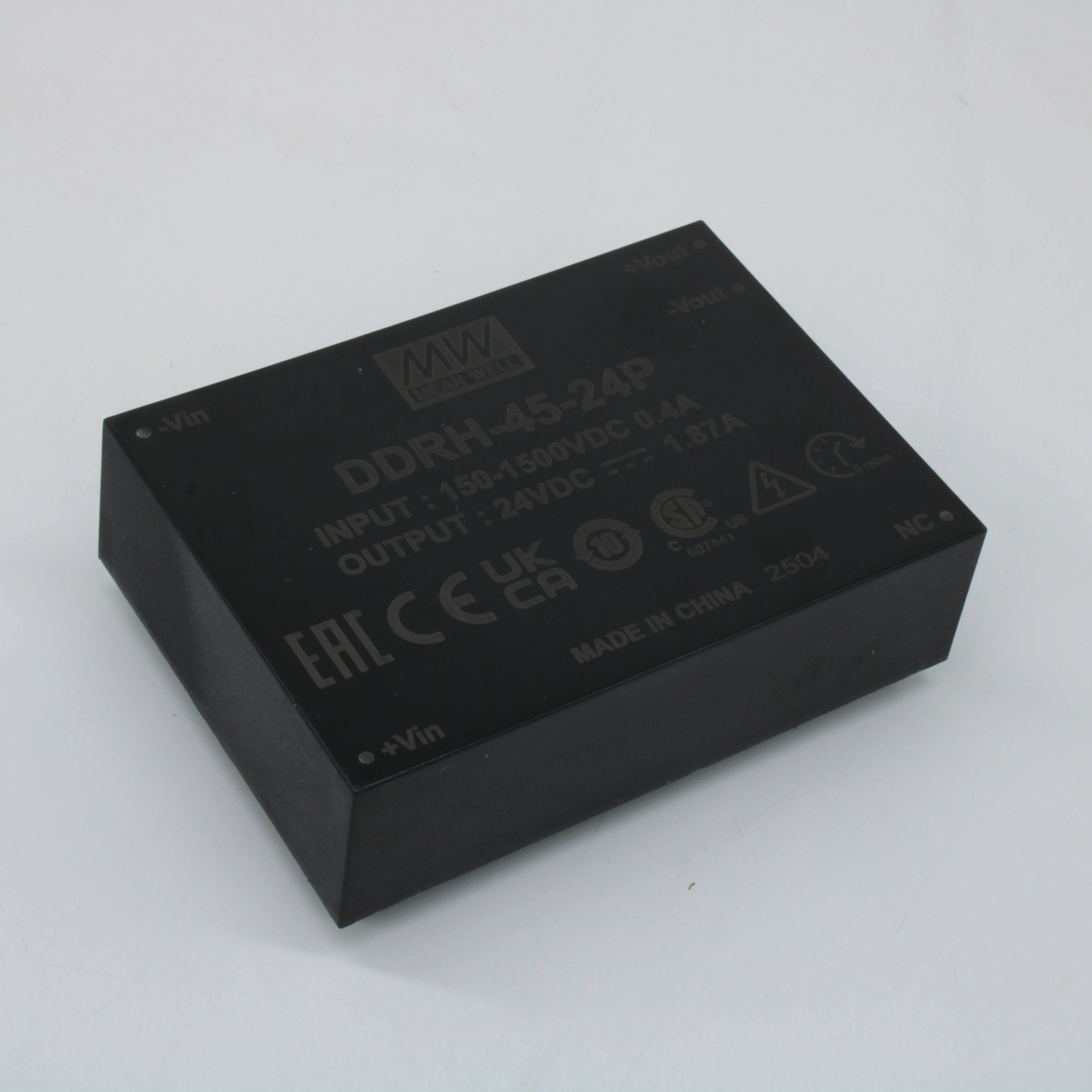 DDRH-45-24P - Преобразователь DC/DC 45Вт вход 150...1500 В,выход 24 В/1.87 А (THT)