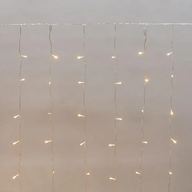 Гирлянда светодиодная "Светодиодный Дождь" 2х1.5м 150LED тепл. бел. 5.1Вт 230В IP44 эффект мерцания прозр. провод 235-516