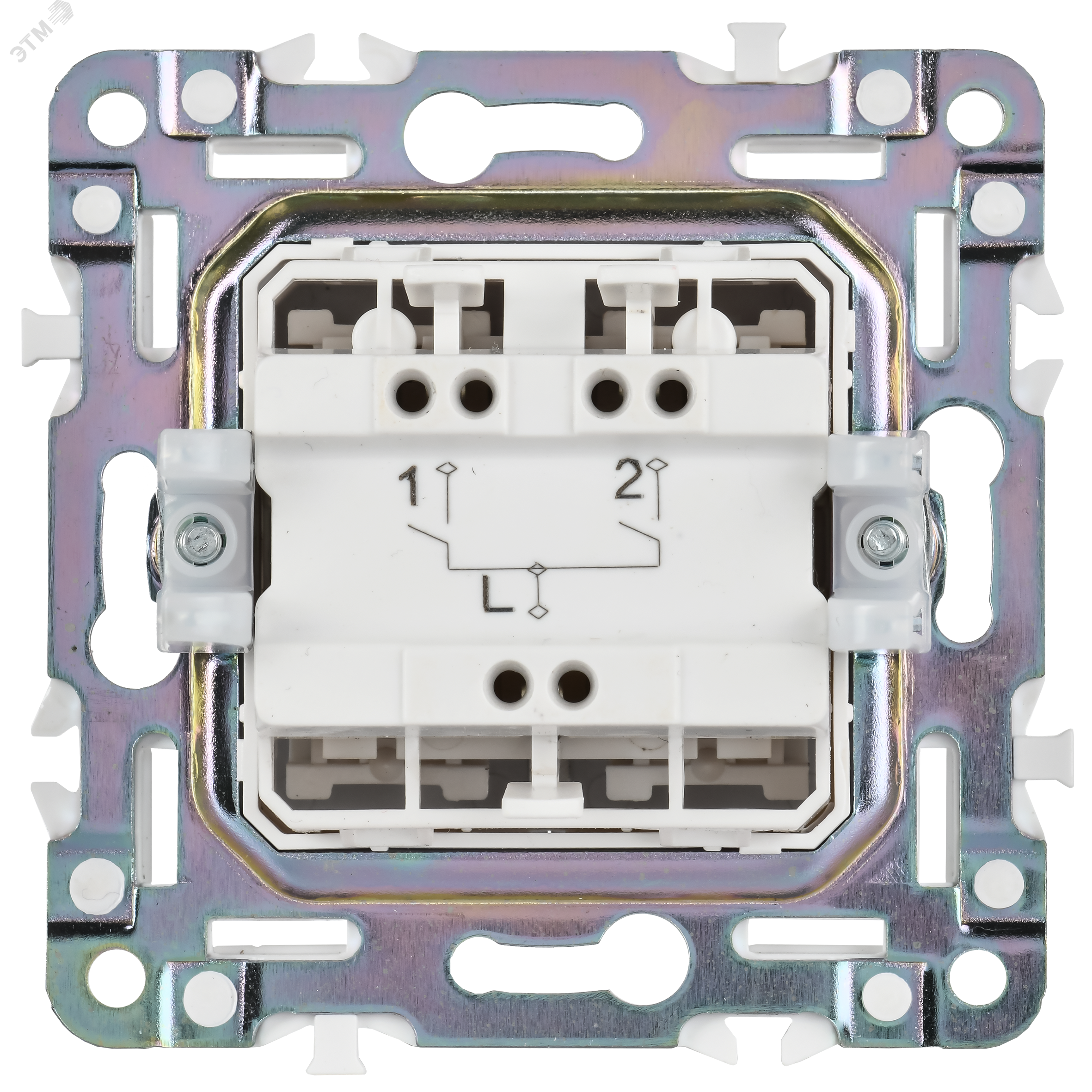 SKANDY Выключатель 2-клавишный 10А SK-V04Gr серый IEK SK-V20-0-10-K03