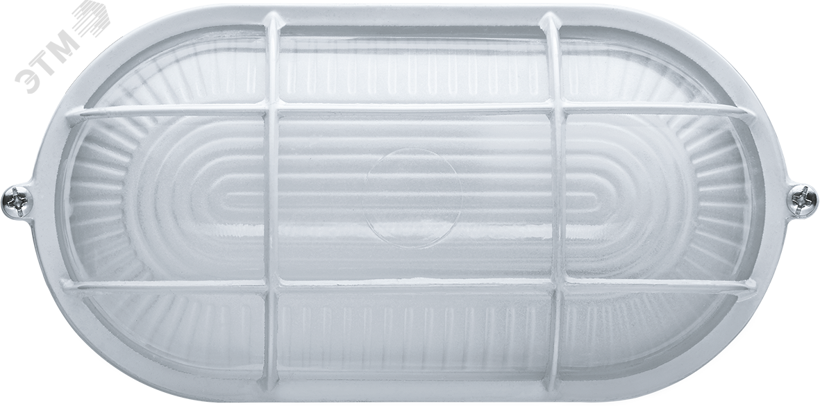 Светильник НПП-60w термостойкий овальный с решеткой IP54 белый 14721