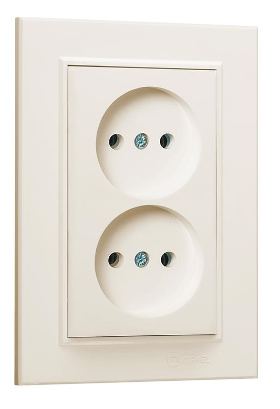 Розетка 2-м СП Karea 10А IP20 б/з крем. 56010017