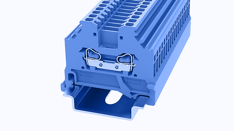 Проходная клемма WS2.5-SD-01P-12 - Проходная клемма, тип фиксации провода: пружинный, номинальное сечение: 2,5 мм кв., 24А, 800V, ширина: 5 мм, цвет: синий, тип монтажа: DIN35