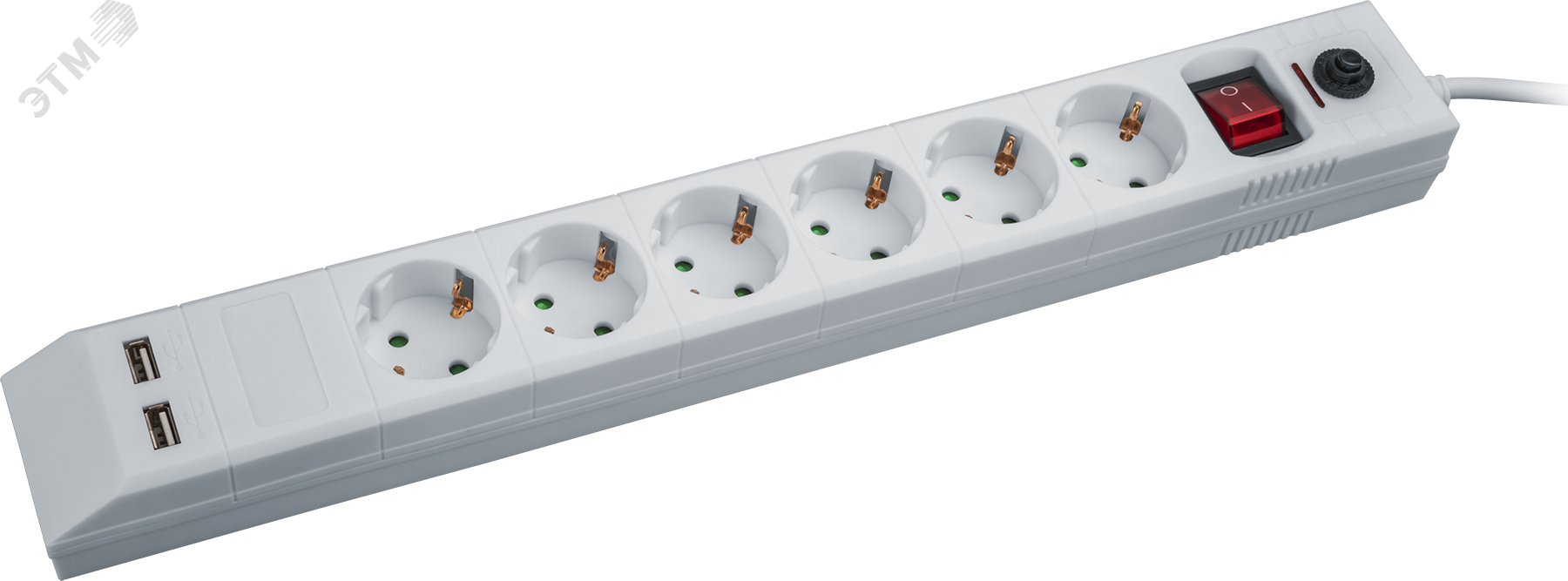 Фильтр сетевой NSP-USB-06-180-ESC-3x1 6 гнезд (1.8м) 19608