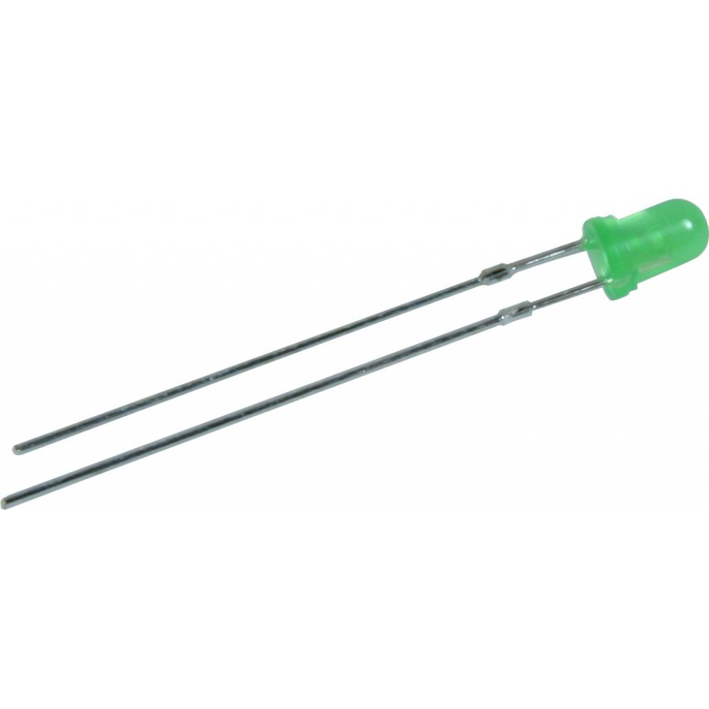 L-132XGD - Светодиод 3мм/зеленый/565нм/8-15мкд/60°