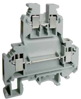 Этажная клемма UKJ-2.5/2-2 - Этажная клемма, тип фиксации провода: винтовой, номинальное сечение: 2,5 мм кв., 32A, 800V, ширина: 5,2 мм, цвет: серый, тип монтажа: DIN 35