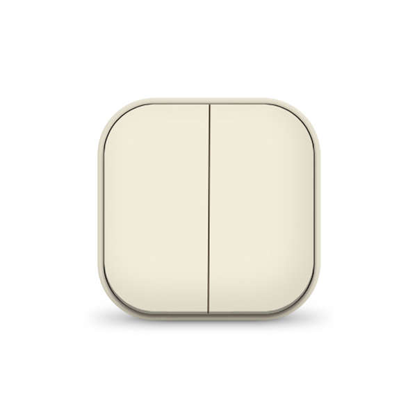 Выключатель 2-кл. 1п ОП 10А IP20 сл. кость 1425