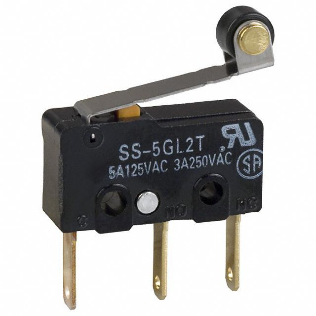 SS5GL - Микропереключатель одна контактная группа на переключение 5А/125V