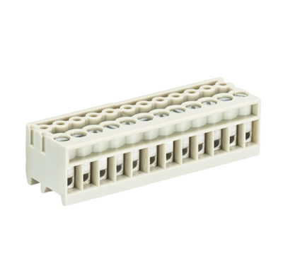 Клемма Wiecon 8543 / 12 OB - Разъем на печатную плату, подвод кабеля сбоку, без маркировки, 12 полюсов, шаг: 3,50 мм, винтовая фиксация провода, 160V, 6А, цвет: серый, серия 8543 Клемма Wiecon 8543 / 12 OB - Разъем на печатную плату, подвод кабеля сбоку, без маркировки, 12 полюсов, шаг: 3,50 мм, винтовая фиксация провода, 160V, 6А, цвет: серый, серия 8543