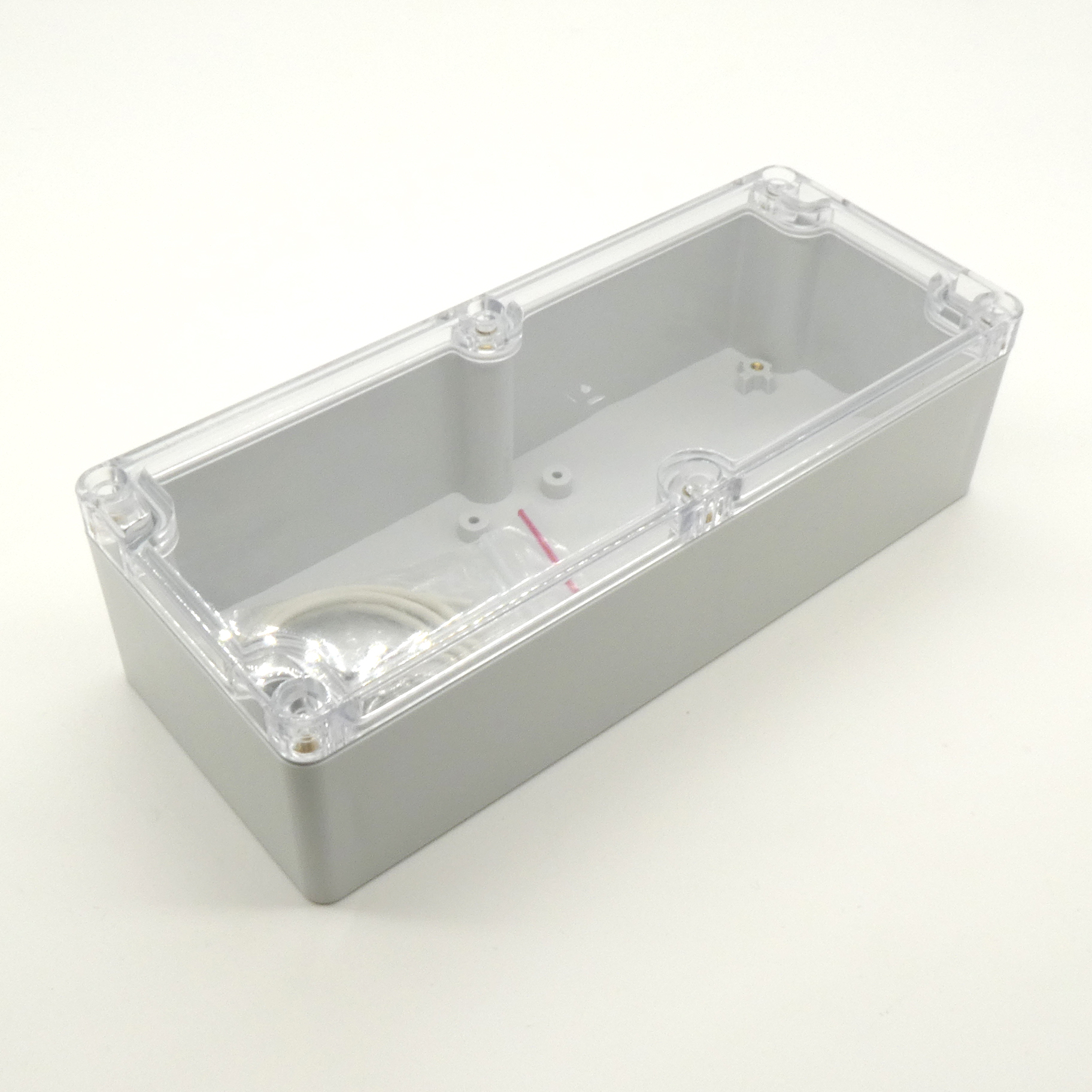 G229C - Герметичный корпус из поликарбоната с прозрачной крышкой, IP65, светло-серый