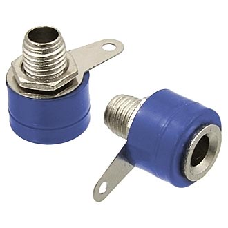 10-0061 AL BLUE - Гнездо 10-0061 AL синий, монтаж на панель