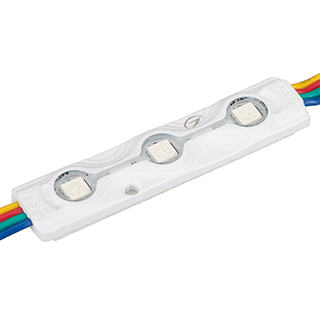 Модуль герметичный ARL-ORION-R07-12V RGB (5050, 3 LED) 026540 - Герметичный светодиодный модуль IP67, RGB, напряжение 12 В, мощность 0.72 Вт, 3 светодиода SMD 5050, угол 120°. 20 шт на проводе, расстояние между центрами модулей 175 мм, длина провода между