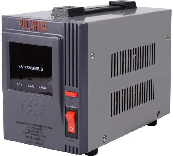 Стабилизатор напряжения АСН-500/1-Ц 1ф 0.5кВт IP20 релейный 63/6/1