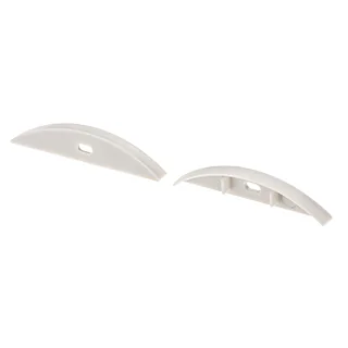 Заглушка ARH-FLAT с отверстием 016131 - PVC серая, с отверстием, заглушка для профиля FLAT.
