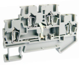 Этажная клемма UJ5-2.5/2-2DX24 - Этажная клемма, с диодом, с LED 24V, тип фиксации провода: пружинный, номинальное сечение: 2,5 мм кв., 26A, 500V, ширина: 5,2 мм, цвет: серый, тип монтажа: DIN 35