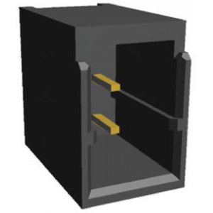 1-1827875-2 - Разъем типа провод-плата, 2.5 мм, 4 контакт(-ов), Штыревой Разъем, Серия Dynamic D-1200D