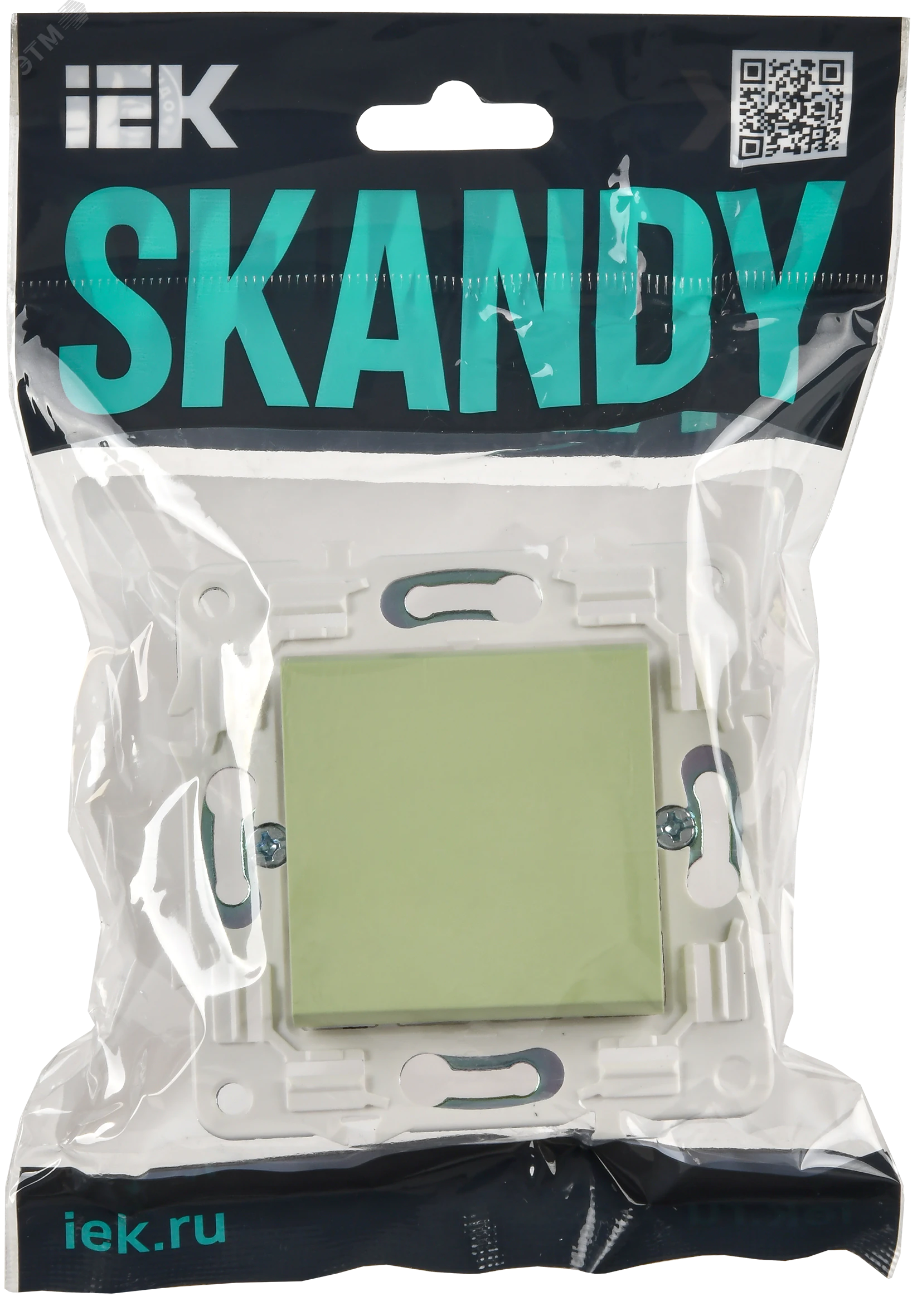 SKANDY Выключатель 1-клавишный проходной 10А SK-V02G мятный IEK SK-V12-0-10-K06